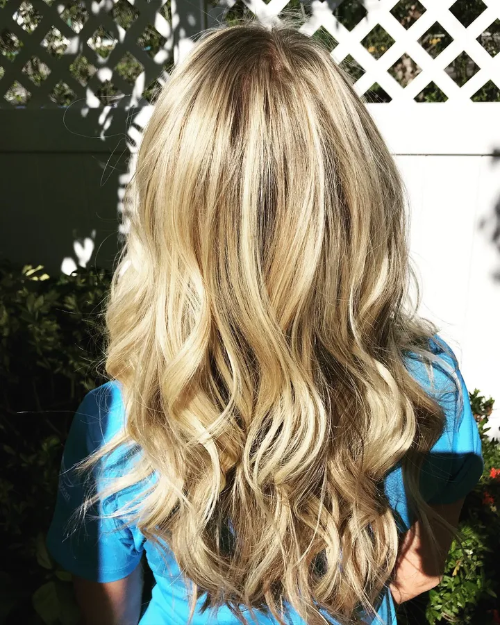 Golden blonde beach waves